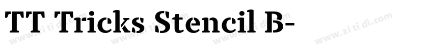 TT Tricks Stencil B字体转换 TT Tricks Stencil B字体转换